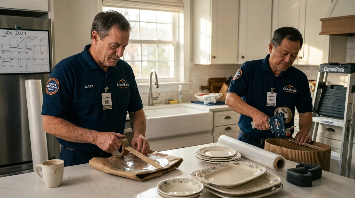 Professional crew packing kitchen dishware in Saint Johns, AZ